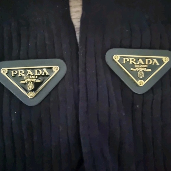 Prada Other - Prada Black and Gold Logo Detail Socks